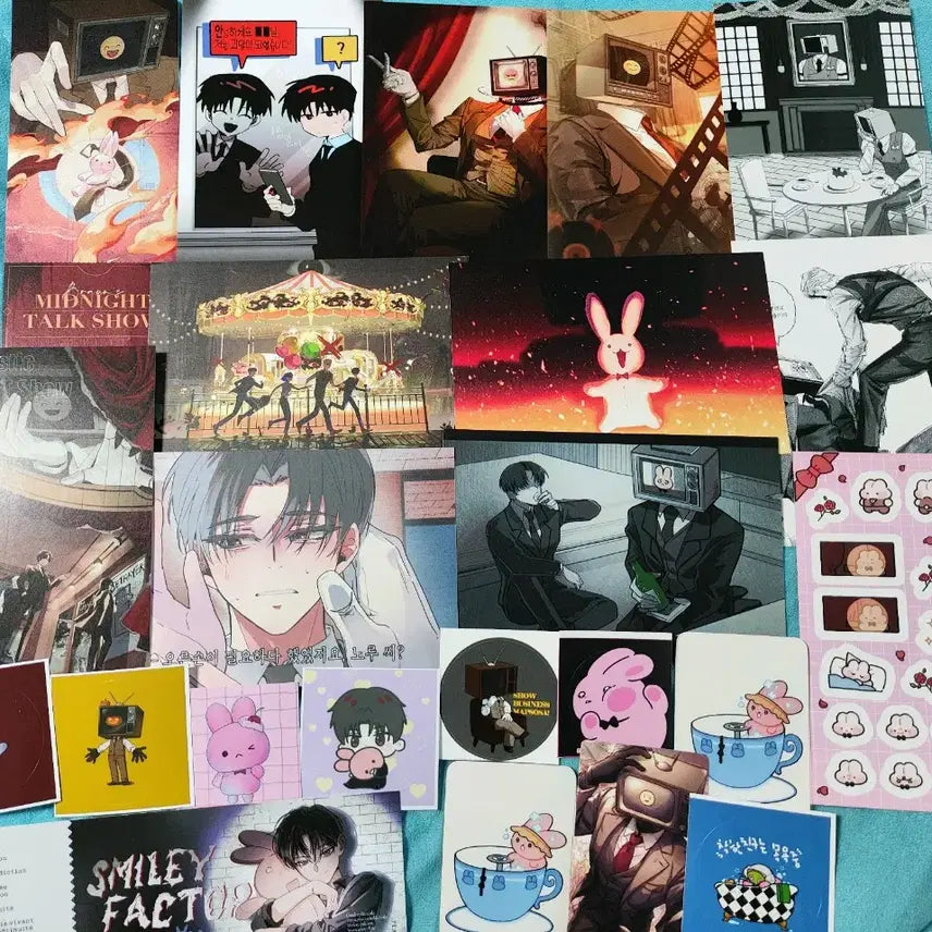 [BUNJANG] 괴담출근 Kim Sol-eum Postcard Ticket Sticker / 괴담출근 심야토크쇼 브라운 착한친구 김솔음 엽서 티켓 스티커