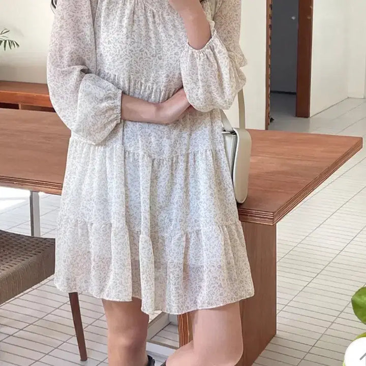 [BUNJANG] K-CLUB Leopard Chiffon Mini Dress / *케이클럽* 레오파드 쉬폰 미니원피스