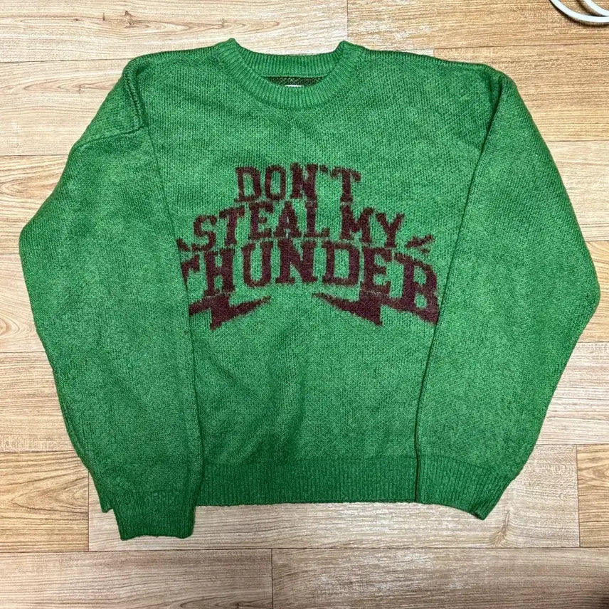 [BUNJANG] Super Sub Thunder Brushed Knit Green M / 슈퍼서브 THUNDER 브러쉬드 니트 그린 M