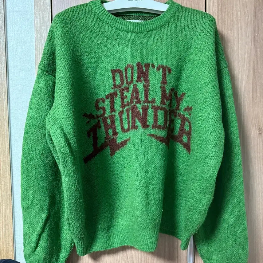 [BUNJANG] Super Sub Thunder Brushed Knit Green M / 슈퍼서브 THUNDER 브러쉬드 니트 그린 M