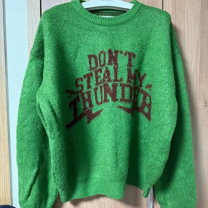 [BUNJANG] Super Sub Thunder Brushed Knit Green M / 슈퍼서브 THUNDER 브러쉬드 니트 그린 M