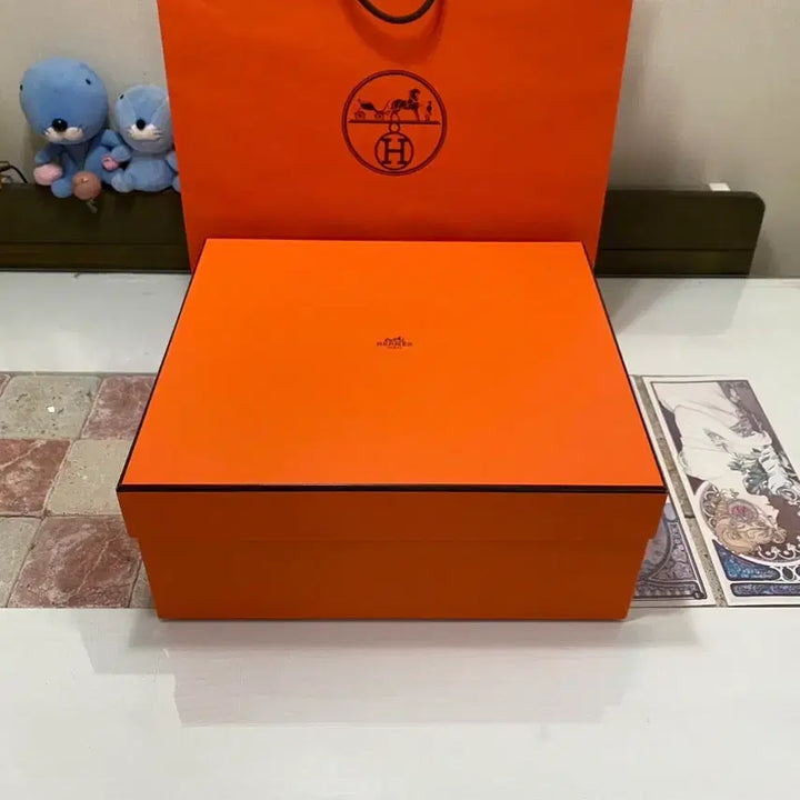 [BUNJANG] Hermes Bag Box Set / 에르메스 가방박스(37.5x33.5x15)+속지+북렛+인보이스봉투+쇼핑백