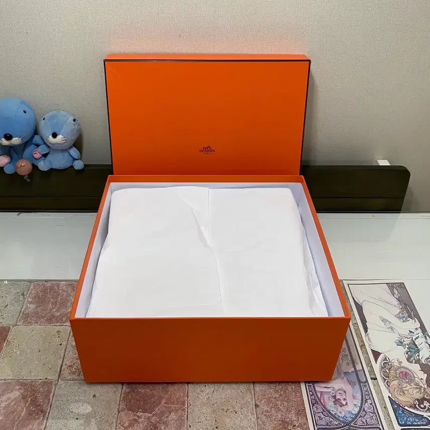 [BUNJANG] Hermes Bag Box Set / 에르메스 가방박스(37.5x33.5x15)+속지+북렛+인보이스봉투+쇼핑백
