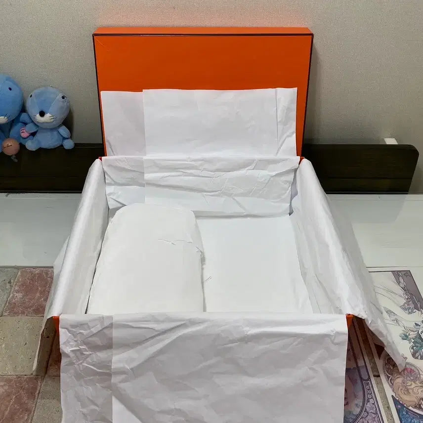 [BUNJANG] Hermes Bag Box Set / 에르메스 가방박스(37.5x33.5x15)+속지+북렛+인보이스봉투+쇼핑백