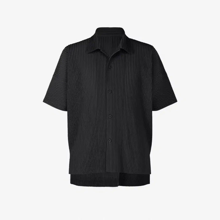 [BUNJANG] Homme Plisse Issey Miyake MC Short Sleeve Shirt Black / [2] 이세이미야케 옴므 플리세 MC 반팔 셔츠 블랙