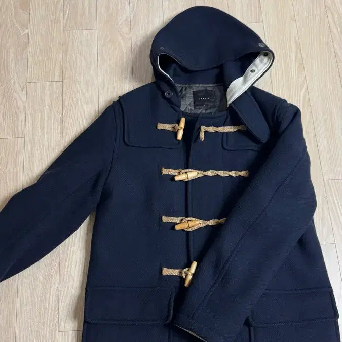 [BUNJANG] AND Z Navy Duffle Coat (Size 100) / 앤듀 네이비 더플코트 100사이즈