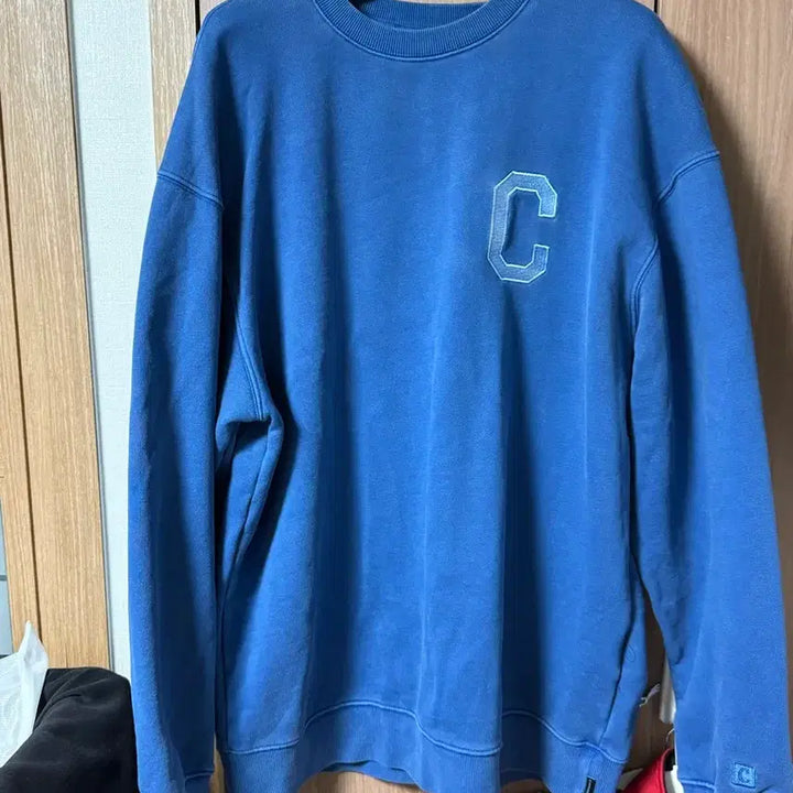 [BUNJANG] Covernat C Logo Sweatshirt - Blue / 커버낫 C로고 맨투맨 블루