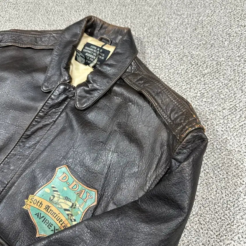 [BUNJANG] Avirex Normandy A-2 Leather Jacket / 아비렉스 노르망디 a-2 레더자켓 M