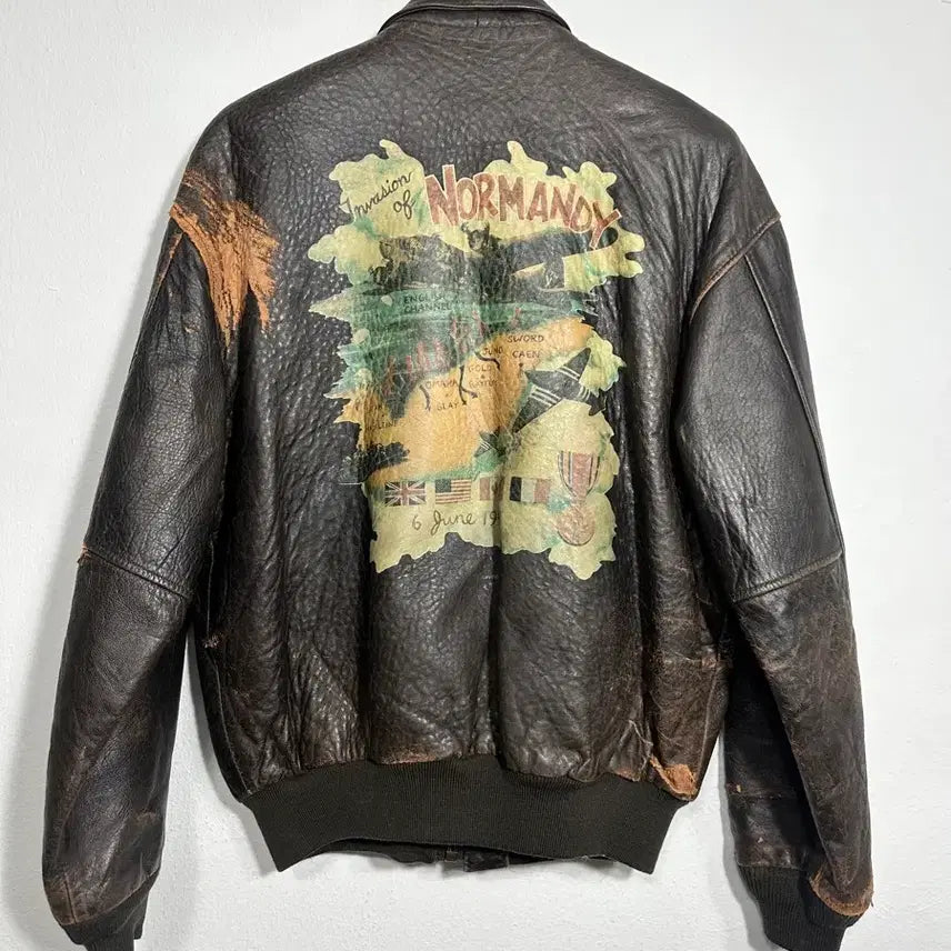 [BUNJANG] Avirex Normandy A-2 Leather Jacket / 아비렉스 노르망디 a-2 레더자켓 M