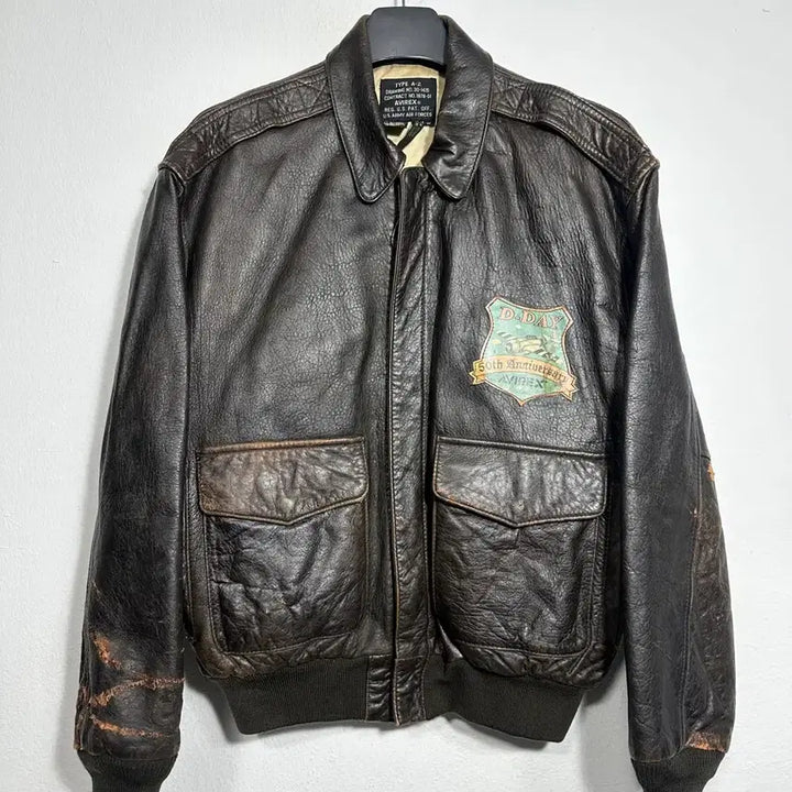 [BUNJANG] Avirex Normandy A-2 Leather Jacket / 아비렉스 노르망디 a-2 레더자켓 M