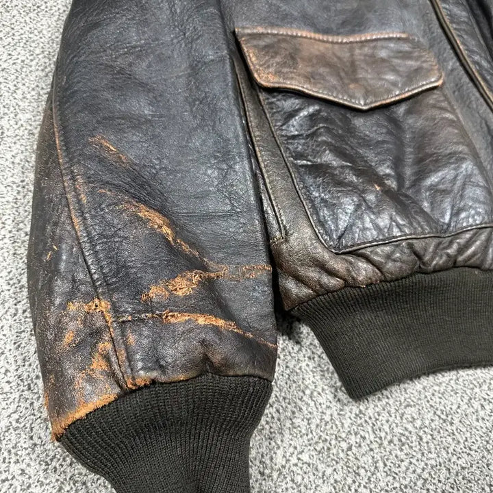 [BUNJANG] Avirex Normandy A-2 Leather Jacket / 아비렉스 노르망디 a-2 레더자켓 M