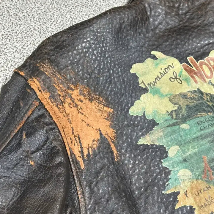 [BUNJANG] Avirex Normandy A-2 Leather Jacket / 아비렉스 노르망디 a-2 레더자켓 M