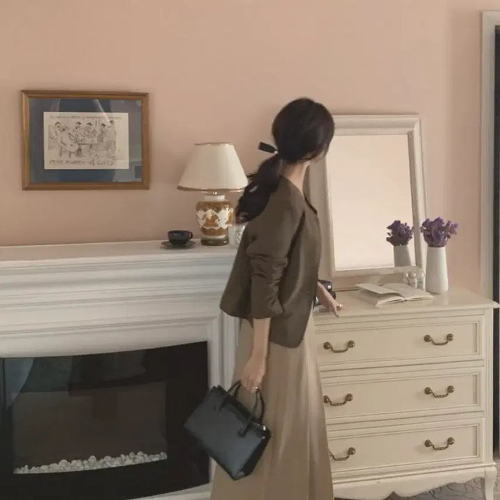[BUNJANG] Everymorning May Pleated Long Skirt / *에브리모닝* 메이 플리츠 롱 스커트