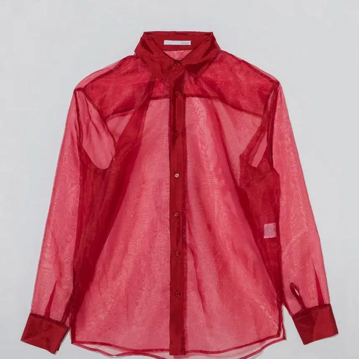 [BUNJANG] Deviler See-through Shirt Red / 디벨 시스루 셔츠 레드