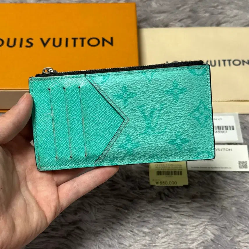 [BUNJANG] Louis Vuitton Eclipse Card Holder Miami Green Wallet / [풀구성] 루이비통 이클립스 카드홀더 지갑 마이애미 그린