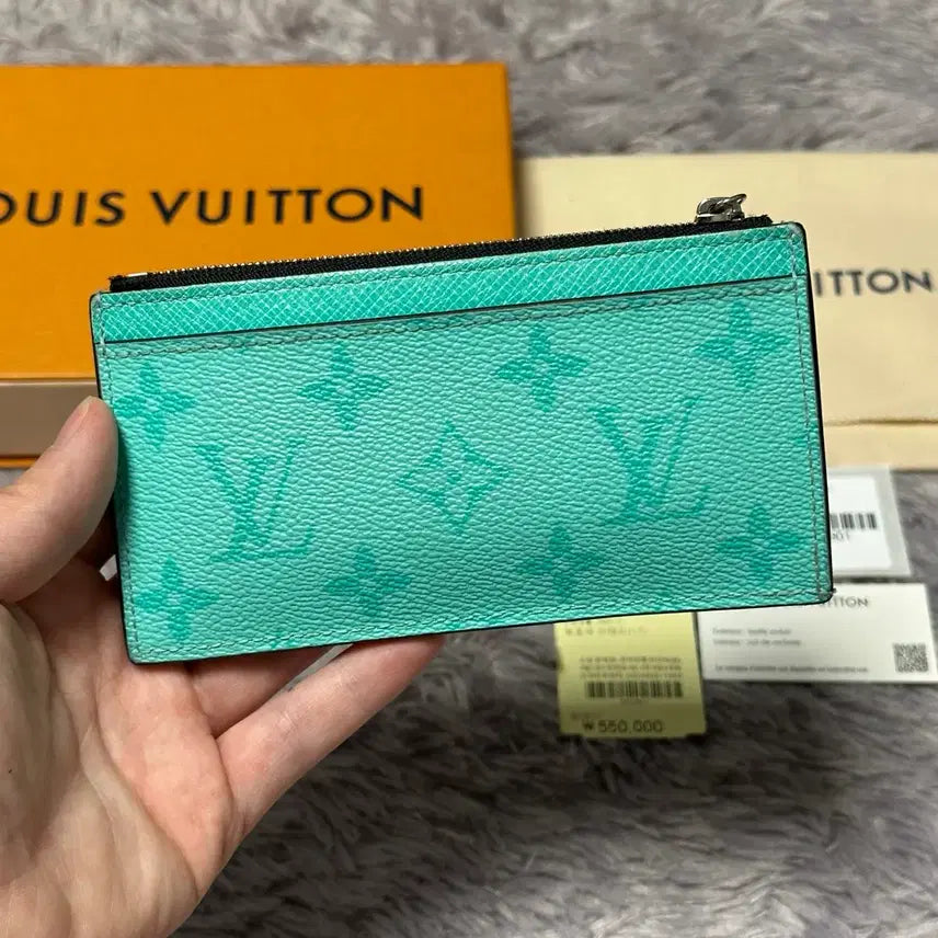 [BUNJANG] Louis Vuitton Eclipse Card Holder Miami Green Wallet / [풀구성] 루이비통 이클립스 카드홀더 지갑 마이애미 그린
