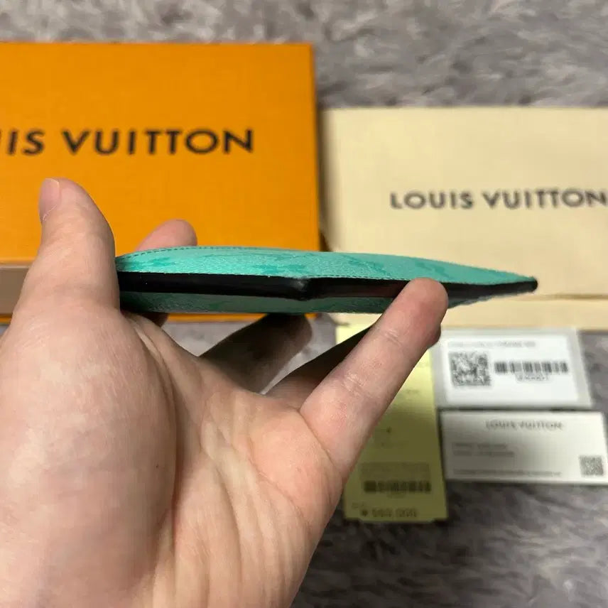 [BUNJANG] Louis Vuitton Eclipse Card Holder Miami Green Wallet / [풀구성] 루이비통 이클립스 카드홀더 지갑 마이애미 그린