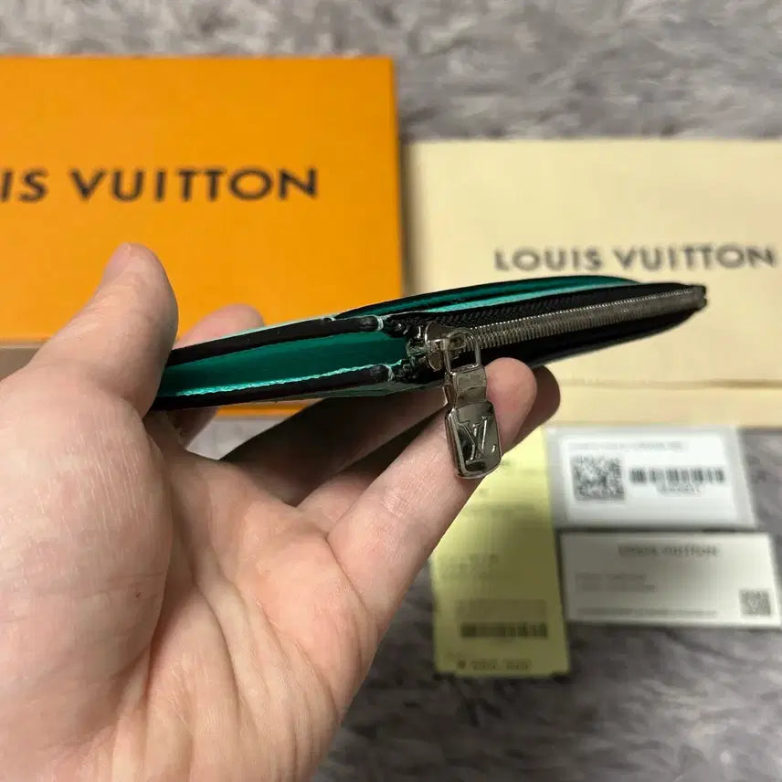 [BUNJANG] Louis Vuitton Eclipse Card Holder Miami Green Wallet / [풀구성] 루이비통 이클립스 카드홀더 지갑 마이애미 그린