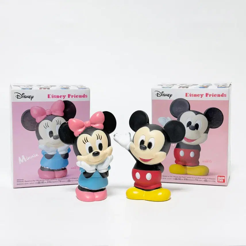 [BUNJANG] Bandai Disney Friends Mickey &amp; Minnie Figure Set / 판매) 반다이 디즈니프렌즈 미키 미니 피규어 2종세트 캡슐토이 가챠