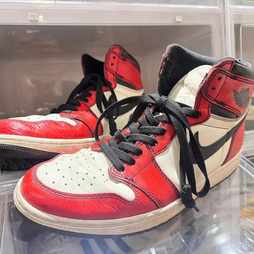 [BUNJANG] Jordan 1 High Bred Toe 285 Sneakers / 조던1 하이 벗투시 285