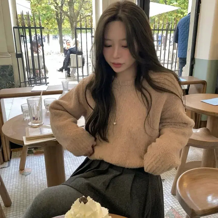 [BUNJANG] Live Our Beige Knit / 리브아워 베이지 니트