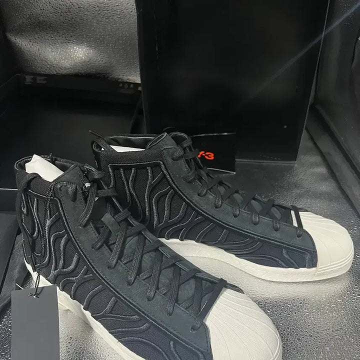 [BUNJANG] Adidas Y-3 Superstar Black High-Top Sneakers (275mm) / 아디다스 Y-3 슈퍼스타 블랙 하이탑 275 새상품