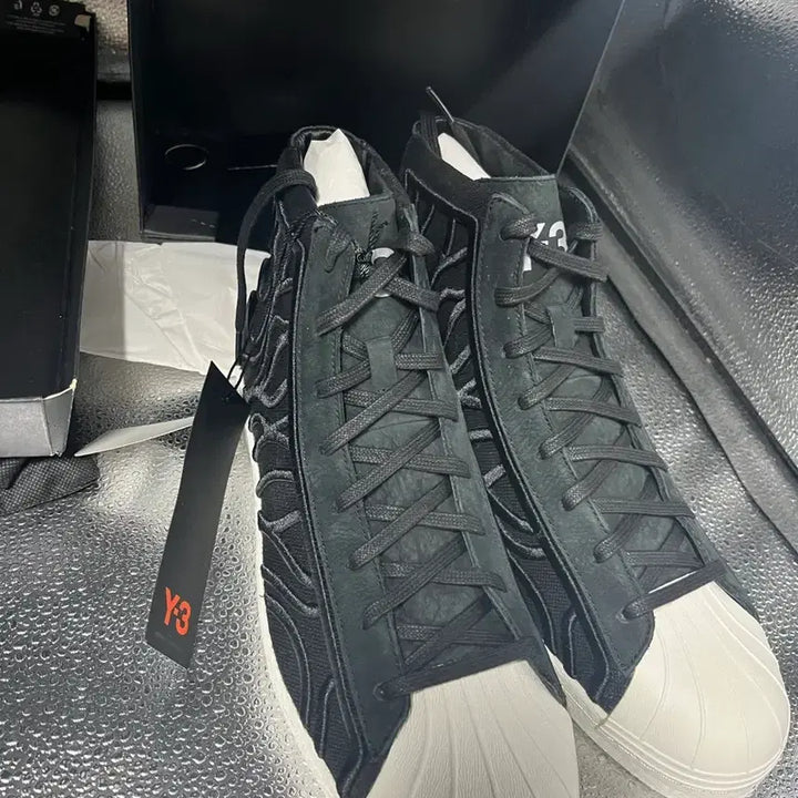 [BUNJANG] Adidas Y-3 Superstar Black High-Top Sneakers (275mm) / 아디다스 Y-3 슈퍼스타 블랙 하이탑 275 새상품