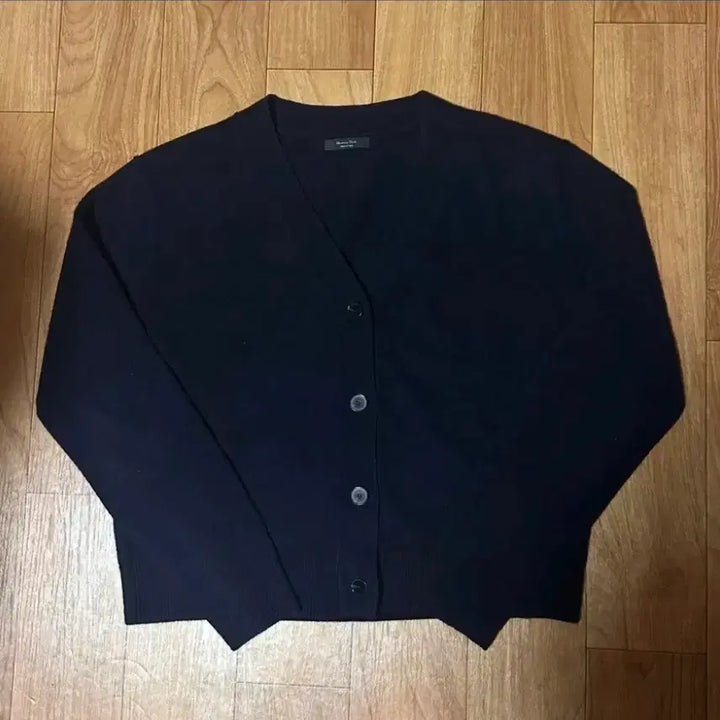 [BUNJANG] Massimo Dutti Wool Blend V-Neck Cardigan - Navy, S / 마시모두띠 울 블렌드 브이넥 가디건 - 네이비 , S