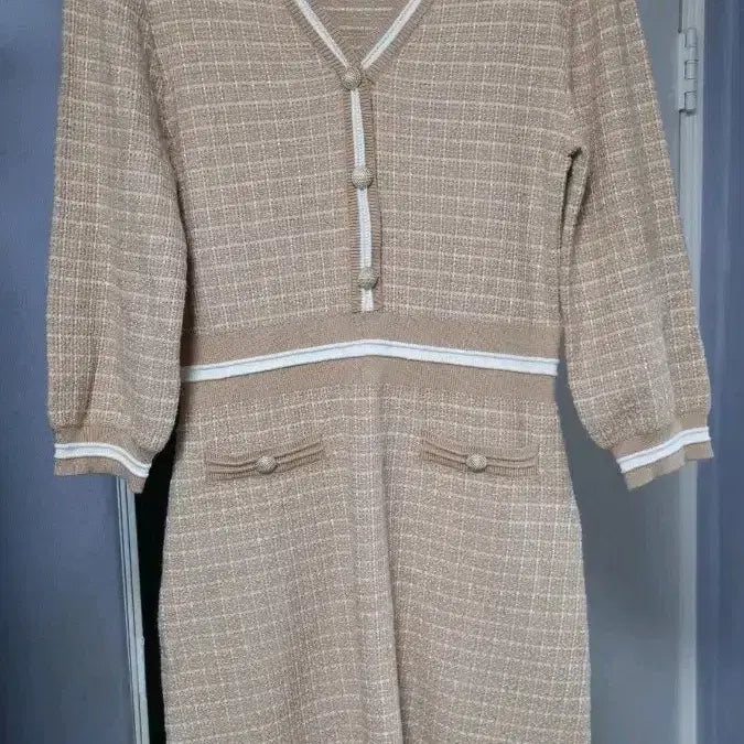 [BUNJANG] Roem Tweed Knit Dress / 로엠 트위드 니트 원피스