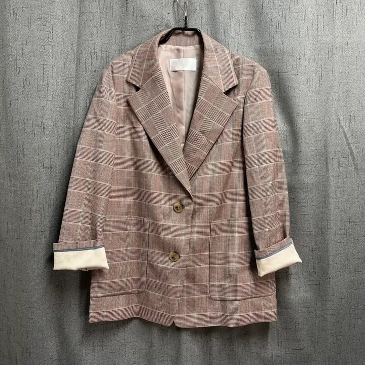 [BUNJANG] EnC Houndstooth Check Jacket (85-90) / [EnC] 이앤씨 울 97% 하운드투스 체크 자켓 (85-90)