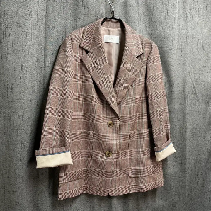 [BUNJANG] EnC Houndstooth Check Jacket (85-90) / [EnC] 이앤씨 울 97% 하운드투스 체크 자켓 (85-90)