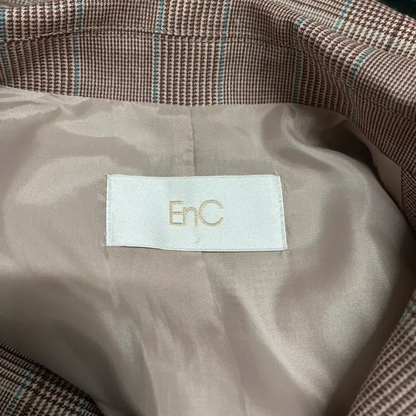[BUNJANG] EnC Houndstooth Check Jacket (85-90) / [EnC] 이앤씨 울 97% 하운드투스 체크 자켓 (85-90)