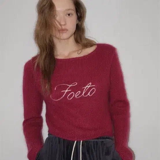 [BUNJANG] Poeto Kid Mohair Knit Sweater / 포에토 퍼플 키딩 키드모헤어 니트