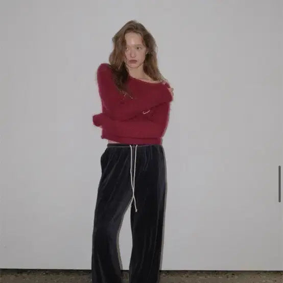 [BUNJANG] Poeto Kid Mohair Knit Sweater / 포에토 퍼플 키딩 키드모헤어 니트