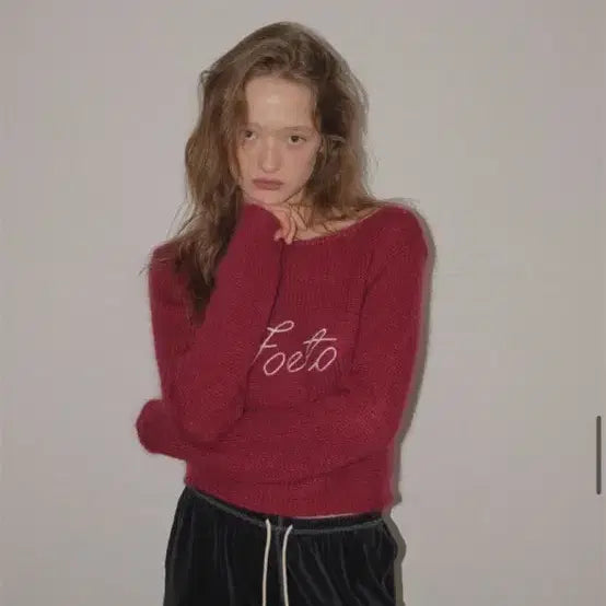 [BUNJANG] Poeto Kid Mohair Knit Sweater / 포에토 퍼플 키딩 키드모헤어 니트