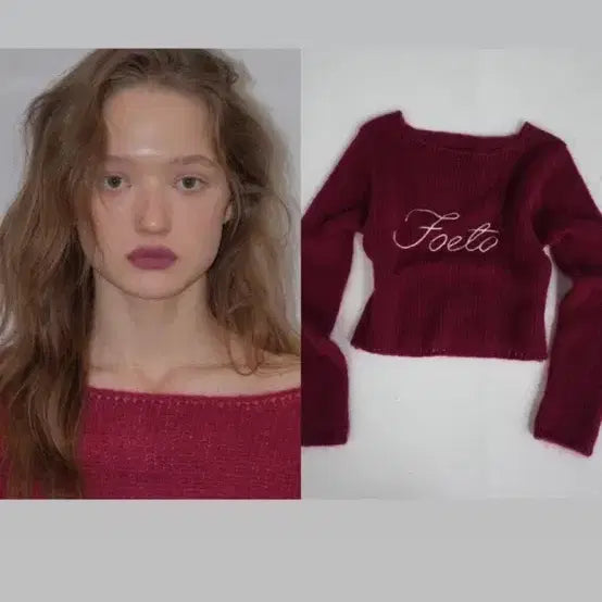 [BUNJANG] Poeto Kid Mohair Knit Sweater / 포에토 퍼플 키딩 키드모헤어 니트