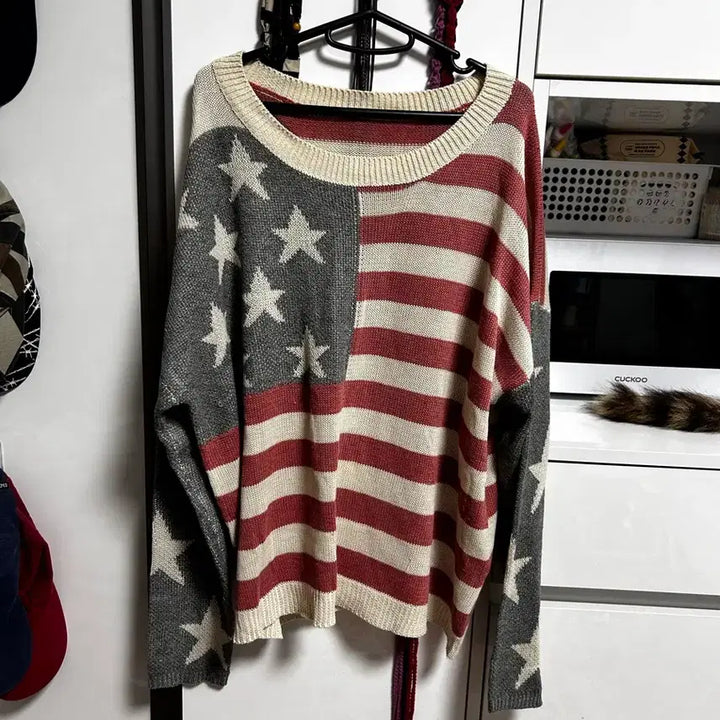 [BUNJANG] American Flag Knit Sweater / 성조기 니트