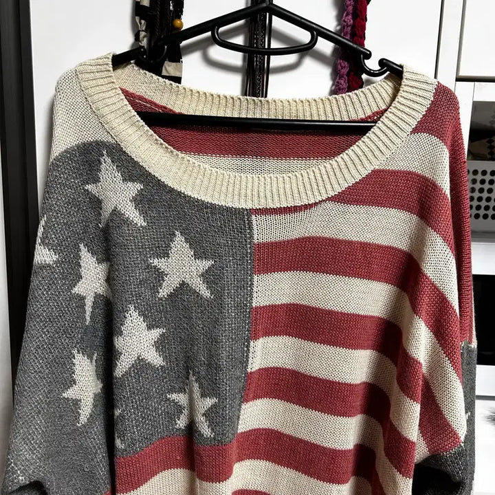 [BUNJANG] American Flag Knit Sweater / 성조기 니트