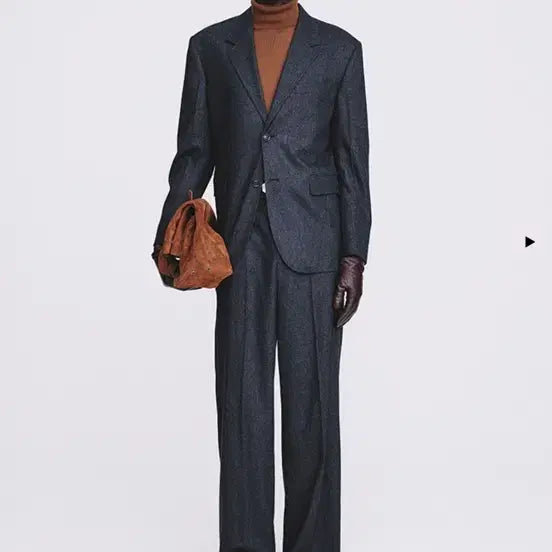 [BUNJANG] TONYWEX Wool Cashmere Blend Wide Trousers Charcoal / 토니웩 울 캐시미어 와이드 트라우저 차콜