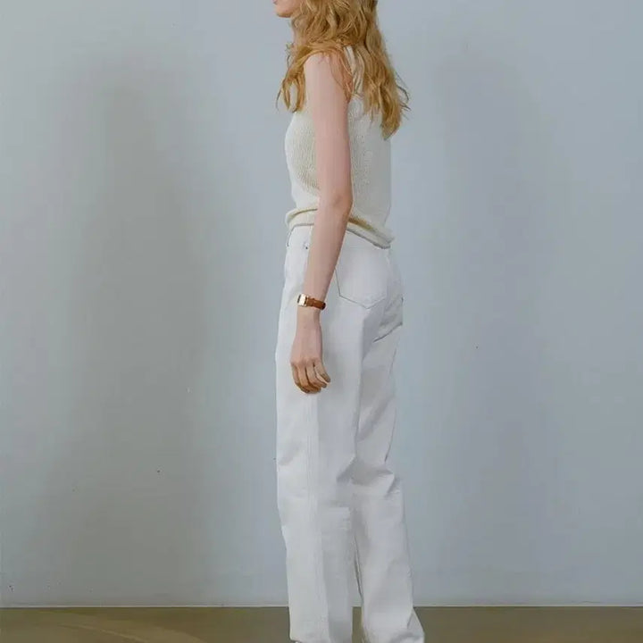 [BUNJANG] 루에브르 Ecru Straight Denim Jeans / 루에브르 데님 Ecru Straight Denim SJ3SL168-9A