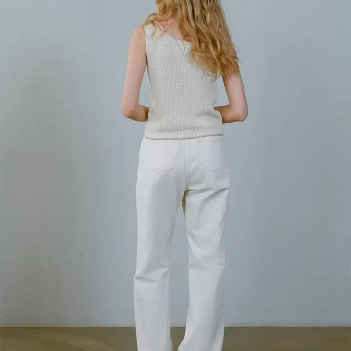 [BUNJANG] 루에브르 Ecru Straight Denim Jeans / 루에브르 데님 Ecru Straight Denim SJ3SL168-9A