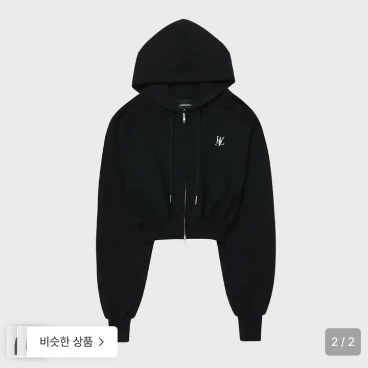 [BUNJANG] W.A.U. 크롭 후드 집업 Jacket / 우알롱 크롭 후드 집업 후드티 여성 잠바 검정