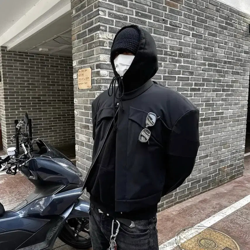 [BUNJANG] OS Padded Crop Rider Jacket / [os] 논노드 padded 패디드 크롭 라이더 자켓