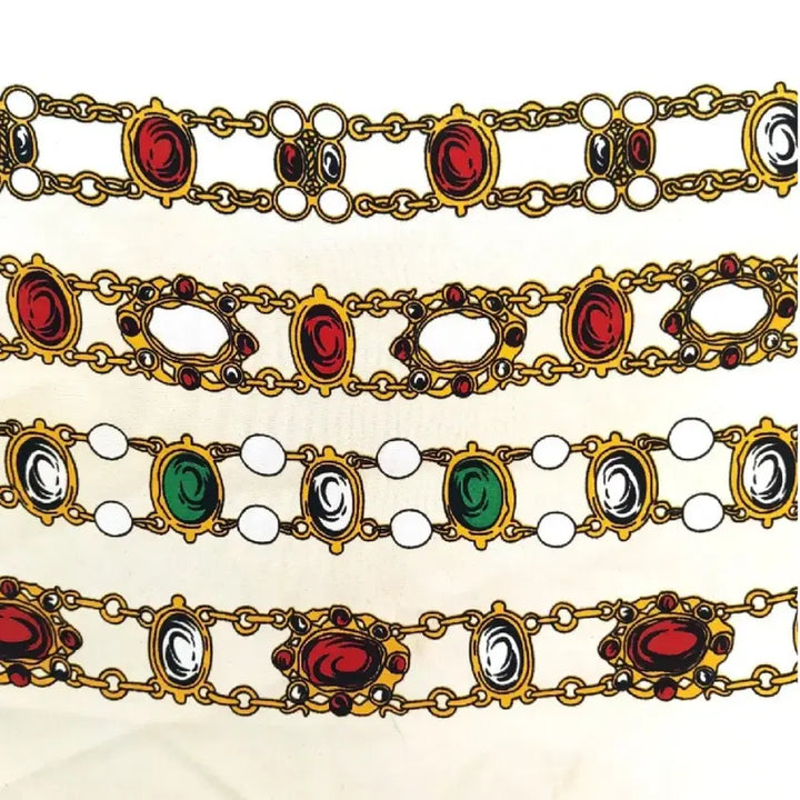 [BUNJANG] Chanel Chain Pattern Scarf / 샤넬 스카프 체인 패턴 아이보리