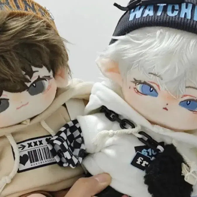 [BUNJANG] 20cm Unnamed Cotton Doll (White Hair) / 무속성 20cm 솜인형 솜깅