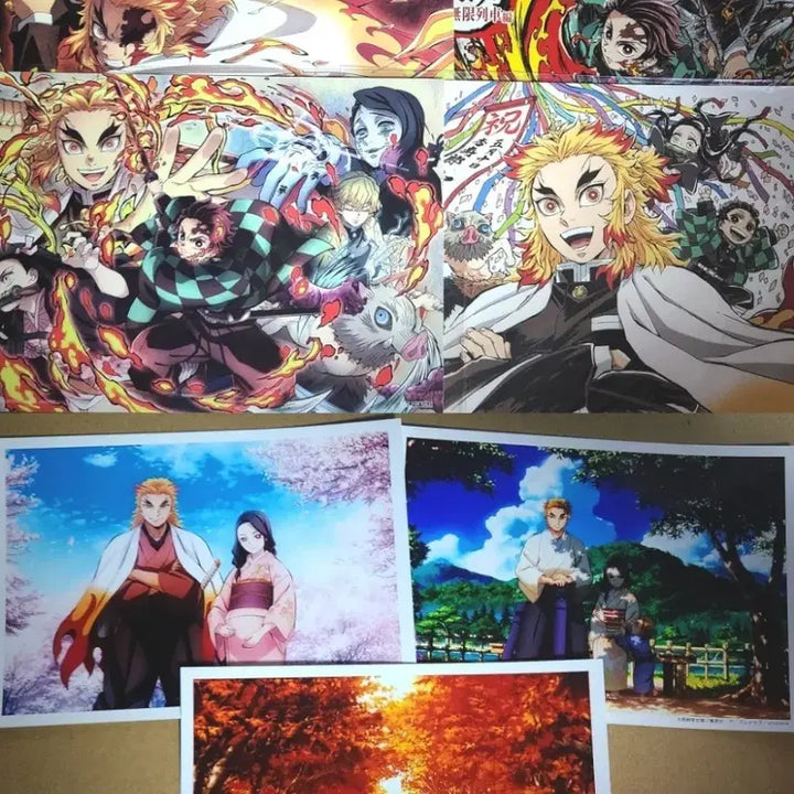 [BUNJANG] Demon Slayer Kyojuro Rengoku Bromide &amp; Postcard Set / [세트판매] 귀멸의 칼날 렌고쿠 브로마이드 엽서