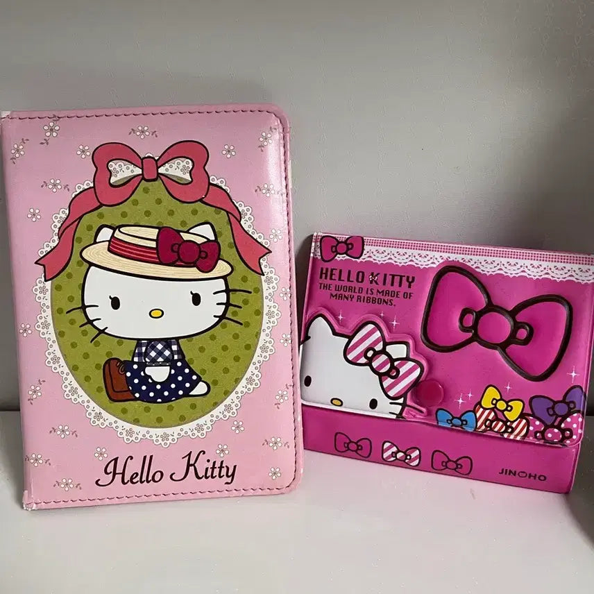 [BUNJANG] Hello Kitty Passport Case, Card Wallet &amp; Binder Set / 고전 헬로키티 여권케이스, 카드지갑 바인더 세트