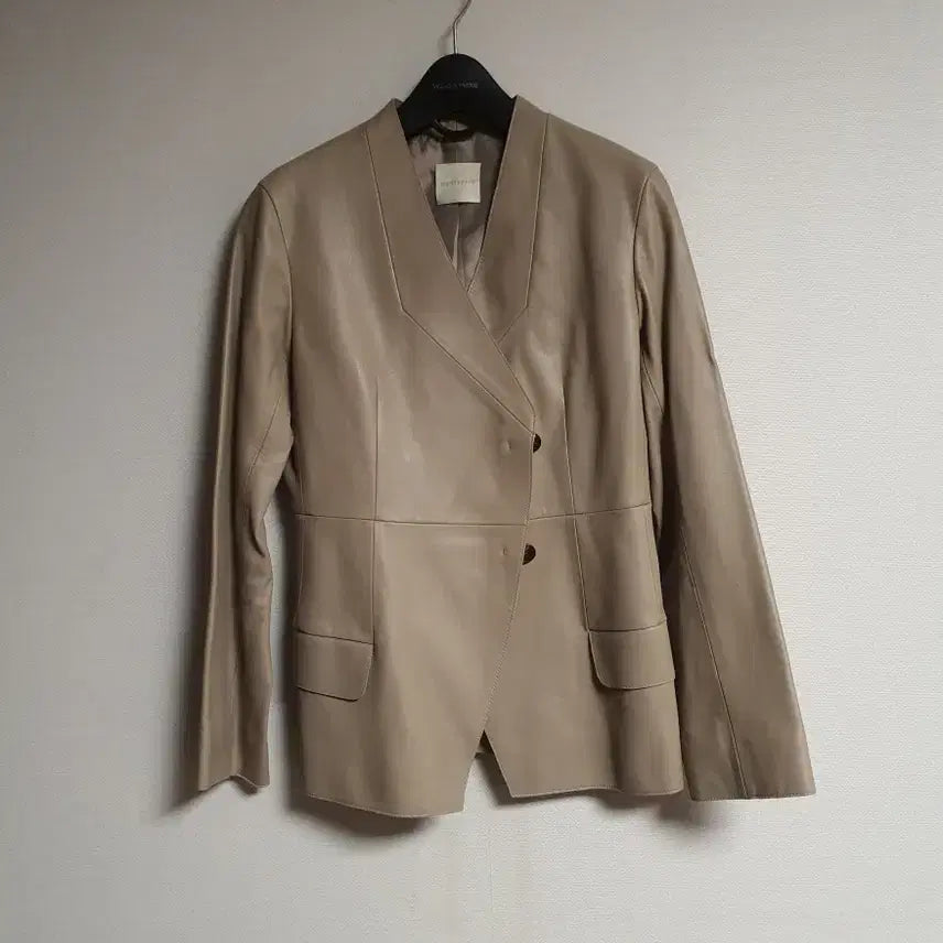 [BUNJANG] Mongttotto Beige Lambskin Jacket (S) / 몽또또 베이지 램스킨 자켓 S사이즈