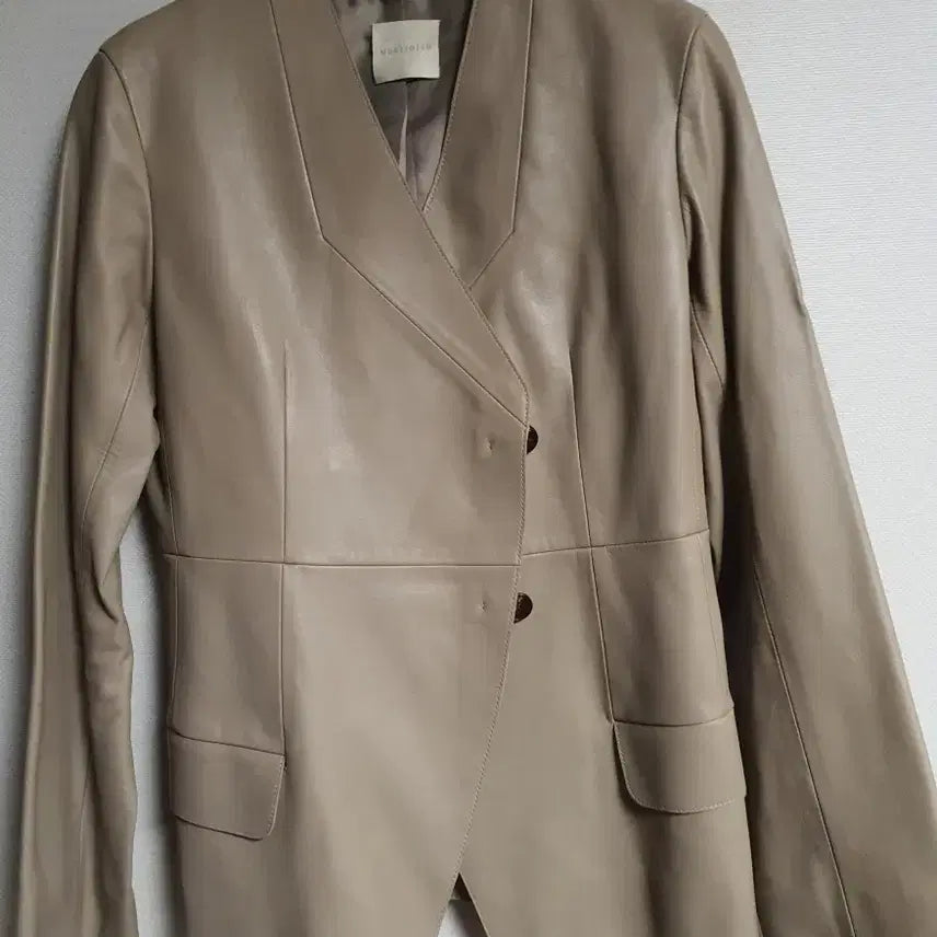 [BUNJANG] Mongttotto Beige Lambskin Jacket (S) / 몽또또 베이지 램스킨 자켓 S사이즈