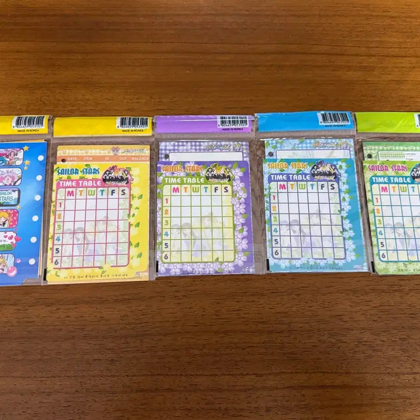 [BUNJANG] Sailor Moon 6-Ring Diary Refill Pages Vintage Stationery / 미개봉) 고전문구 세일러문 6공 다이어리 리필 속지 빈티지 다꾸